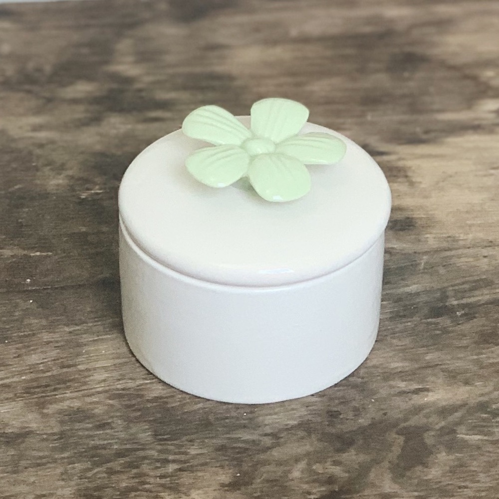 Mint Green Flower Jewelry Box